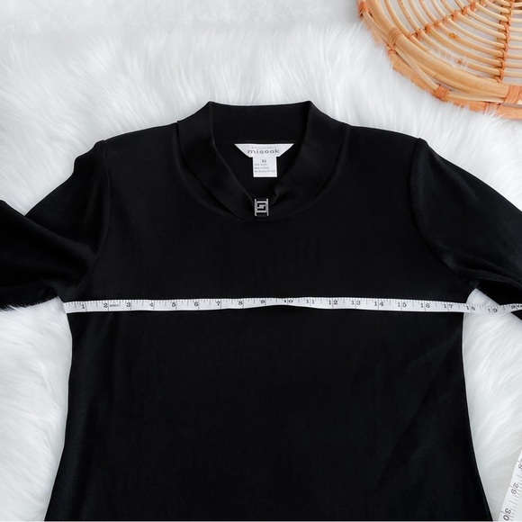 Misook Two Piece Set Top And Pants Black Silver Hardware Suite Long Sleeve - Picture 9 of 16